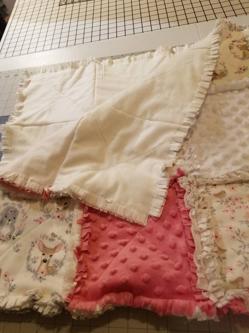 Floral Woodland Baby Rag Quilt Etsy