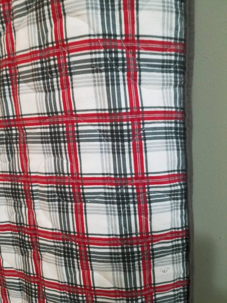 Super snuggle flannel quilted woodland baby quilt.