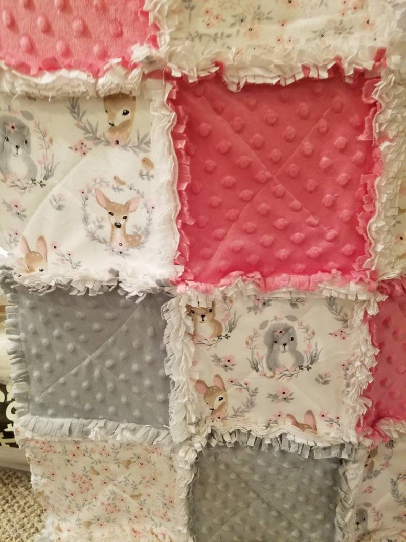 Floral Woodland Baby Rag Quilt Etsy
