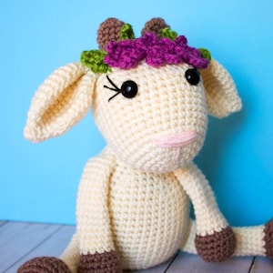 Crochet Goat PatternFriendly Goat Crochet Goat Crochet Animal Amigurumi Goat Crochet Animal Pattern imagem 1