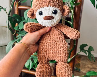 Plush Amigurumi Monkey Snuggler Crochet Pattern