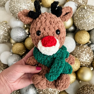 Squishy Crochet Plushie Reindeer Amigurumi Pattern ONLY - For Christmas and Holiday Gifts