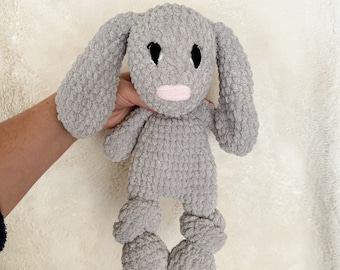 Crochet Mini Snuggler Bunny Pattern, Amigurumi Crochet Bunny Cuddler Lovey Bunny Crochet Pattern - Mini Version