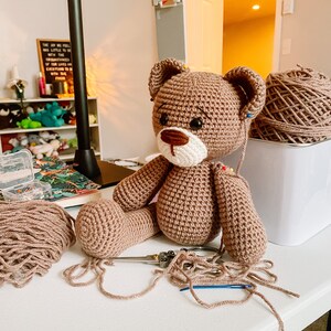 Crochet Teddy Bear Pattern, Amigurumi Teddy Bear image 6