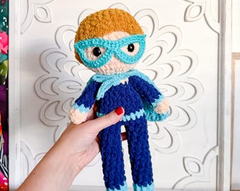 Crochet Plush Superhero Doll Amigurumi Pattern | DIGITAL DOWNLOAD |