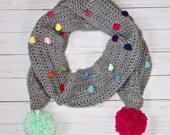 Crochet Scarf/ Infinity Scarf/ Crochet Scarf Pattern/ Crochet Pattern/ Textured Scarf/ Crochet Mega Scarf