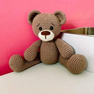 Crochet Teddy Bear Pattern, Amigurumi Teddy Bear image 1