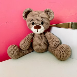 Crochet Teddy Bear Pattern, Amigurumi Teddy Bear