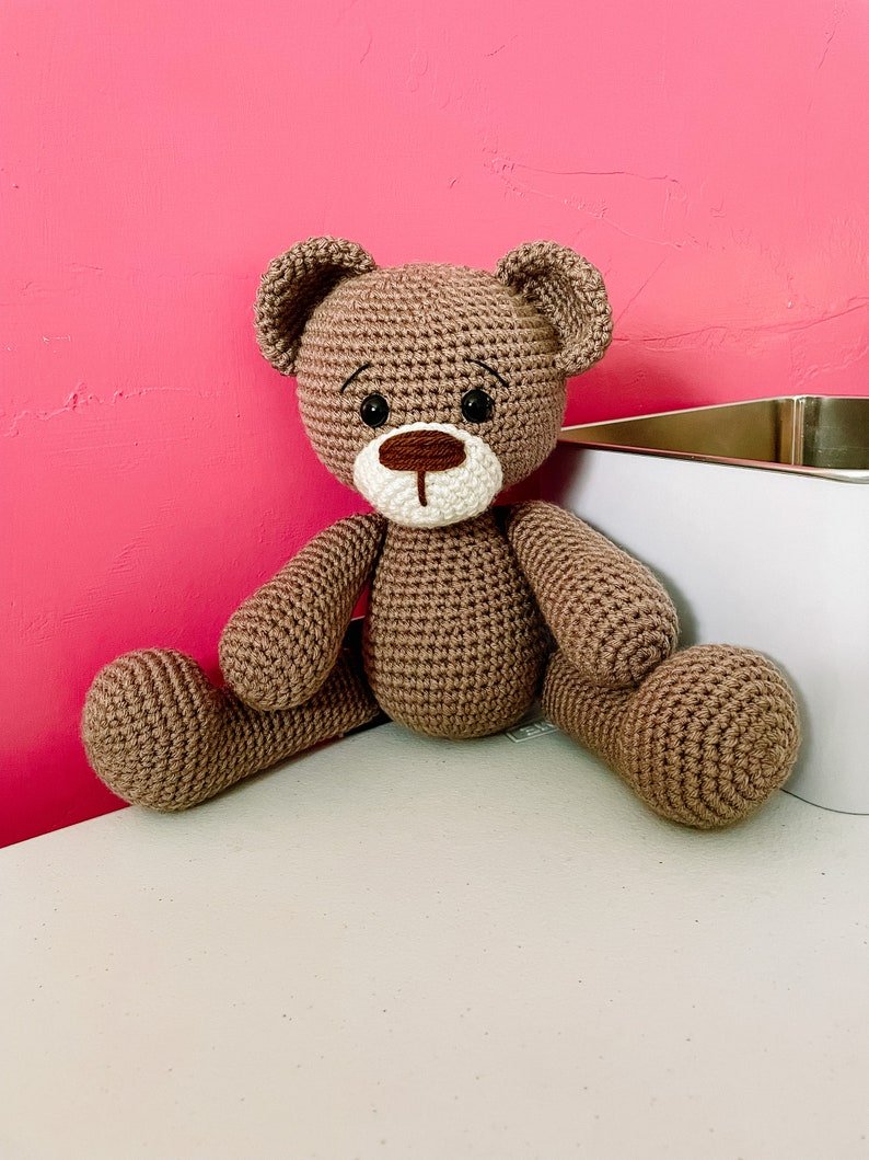 Crochet Teddy Bear Pattern, Amigurumi Teddy Bear image 1