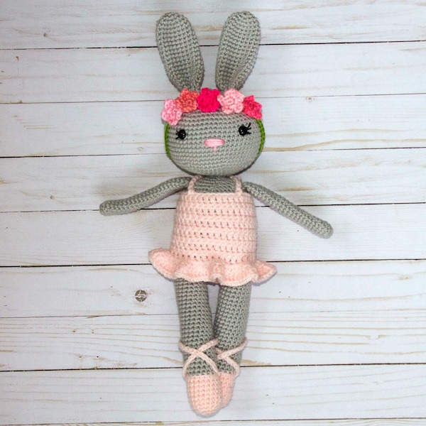 Crochet Ballerina Bunny Pattern PATTERN ONLY Amigurumi Bunny Pattern Rabbit Stuffed Toy Doll Gift Childrens Gift