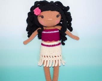 Crochet Doll Pattern| Crochet Doll| Hawaiian Doll| Crochet Pattern| Amigurumi Doll Pattern| Girls Gift| Friendly Leilani| Crochet Crown