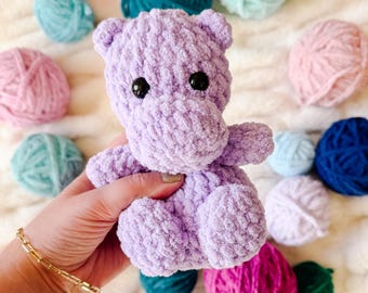 Squishy Plush Hippo Crochet Amigurumi Pattern