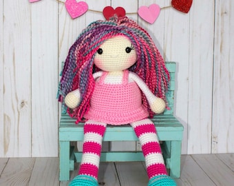 Crochet Doll Pattern Amigurumi Doll Pattern Dolly Crochet Girl Pattern Friendly Lolly Doll Amigurumi Girl