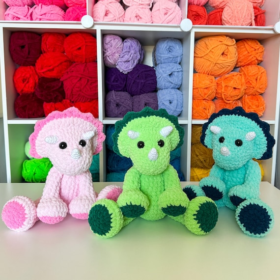 Plush Crochet Triceratops Amigurumi Pattern - Etsy