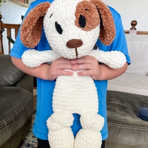 Crochet Snuggler Puppy Pattern, Amigurumi Crochet Puppy Cuddler Lovey Puppy Crochet Pattern