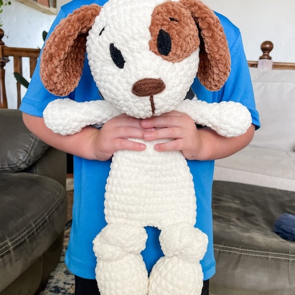 Crochet Snuggler Puppy Pattern, Amigurumi Crochet Puppy Cuddler Lovey Puppy Crochet Pattern