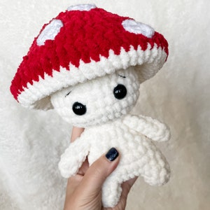 Baby Mushroom Crochet Plushie Desk Decor Mushie Person Cottage Core Kawaii  Mushroom Person Mushroom Mushie Mush Plush Mushroom Guy 