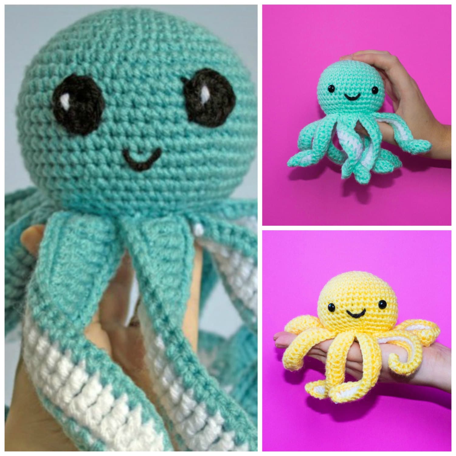18 Mini Octopus Crochet Patterns: Delightful Projects for Crafty Sea Lovers 7 Crochet Octopus Large and Mini Combo Amigurumi Mini