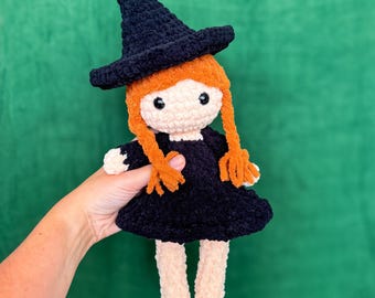 Crochet Plush Witch Doll Amigurumi Pattern | DIGITAL DOWNLOAD |