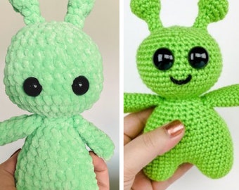 BUNDLE Quick Plushie Amigurumi Pattern Alien and Small Green Alien Amigurumi Crochet Pattern