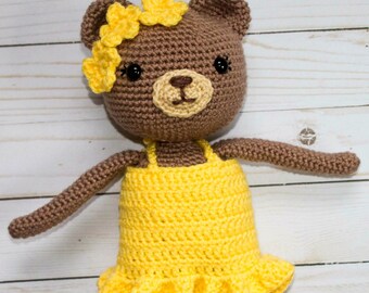 Crochet Ballerina Bear Pattern PATTERN ONLY Amigurumi Bear Pattern Kitten Crochet Teddy Bear Stuffed Toy Doll Gift Childrens Gift