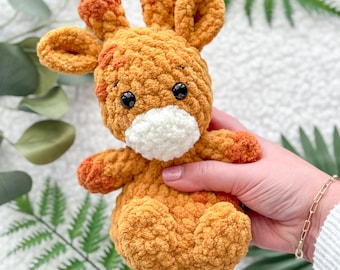 Squishy Crochet Giraffe Amigurumi Plushie Pattern - PATTERN ONLY