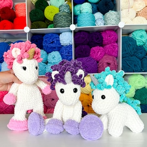 Plush Crochet Unicorn Amigurumi Pattern - Mix & Make