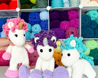 Plush Crochet Unicorn Amigurumi Pattern - Mix & Make