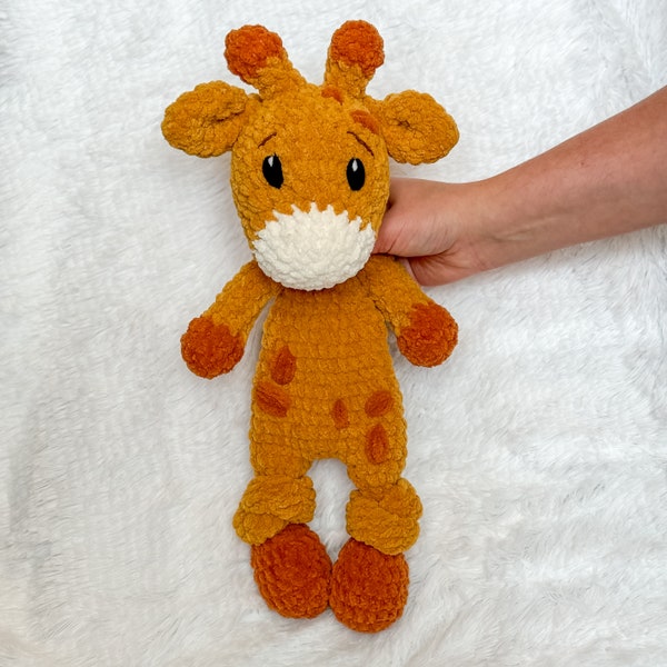 Crochet Mini Snuggler Giraffe Pattern, Amigurumi Crochet Giraffe Cuddler Lovey, Giraffe Crochet Pattern - Mini Version