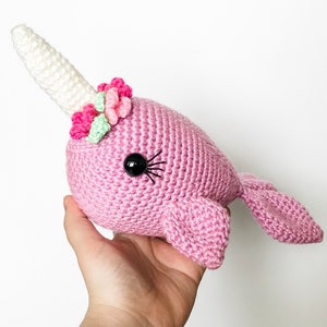 Crochet Narwhal Pattern| Amigurumi Narwhal| Crochet Narwhal Toy| Crochet Narwhal| Crochet Pattern| Fiber Arts