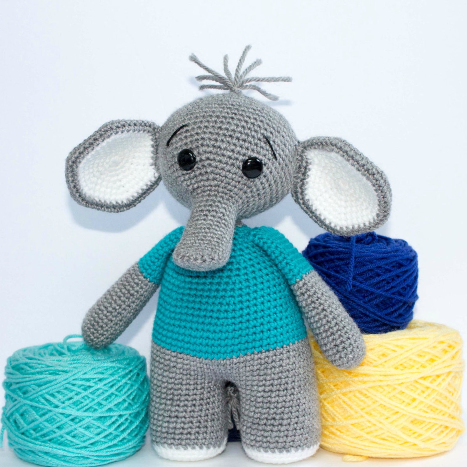 Crochet Elephant Pattern Amigurumi Elephant Crochet Elephant Etsy