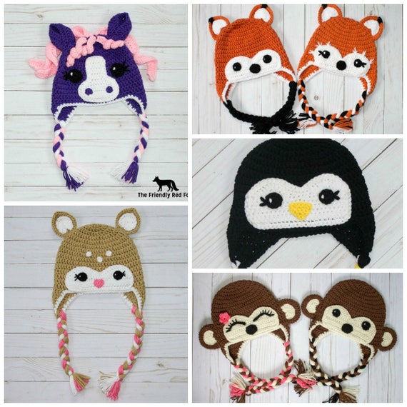 crochet cartoon hats