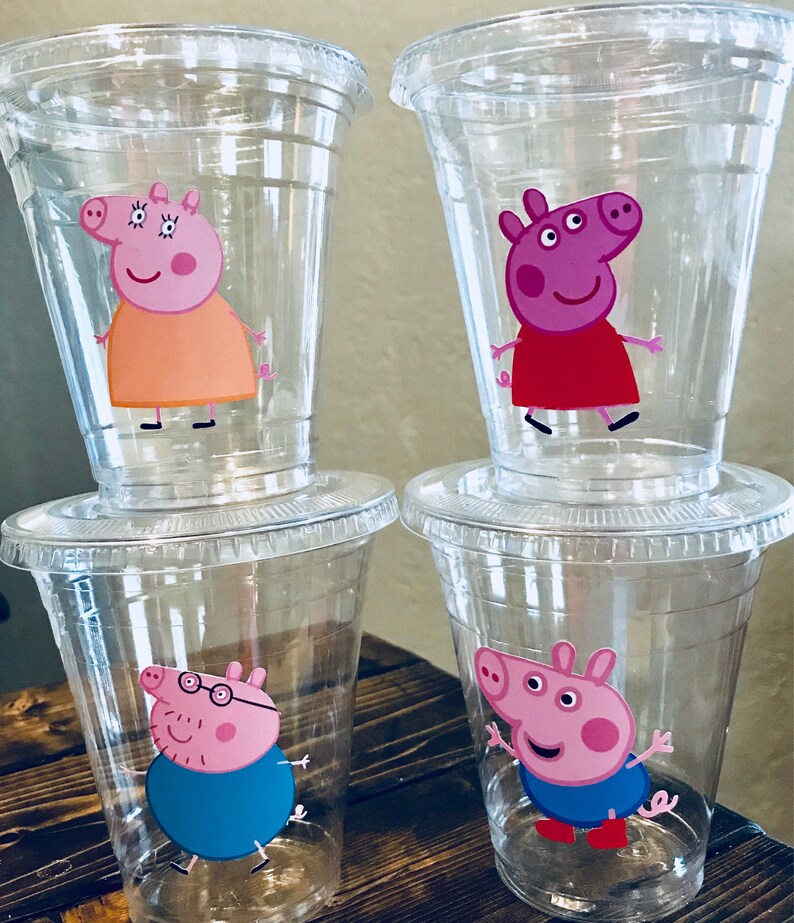 Peppa Pig 12 Oz Party Cups With Lids -