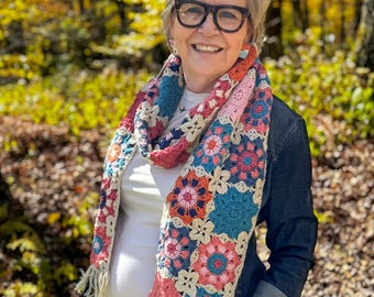 Crochet Scarf Pattern PDF + Video | Textured Chic Crochet Scarf | DIY Modern Crochet Pattern for Crafters