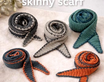 Crochet Neckerchief Pattern PDF – Easy Skinny Scarf | Mini Bandana | Beginner Friendly | Modern Neck Scarf | Instant Download