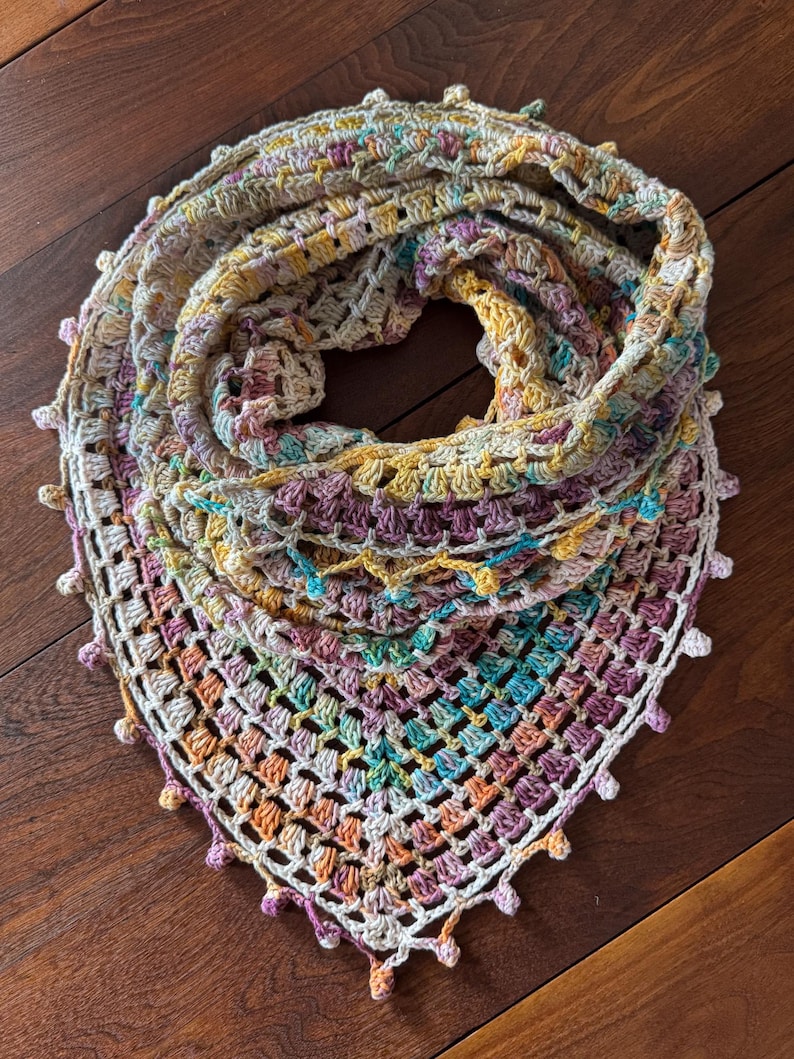 Crochet Triangle Scarf Pattern PDF, Boho Festival Shawl Wrap ...