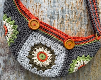 Free Spirit Crochet Bag Pattern, Adjustable Strap Crossbody, Granny Square Sling Bag PDF, Festival Bum Bag Pattern, Beginner Friendly, Video