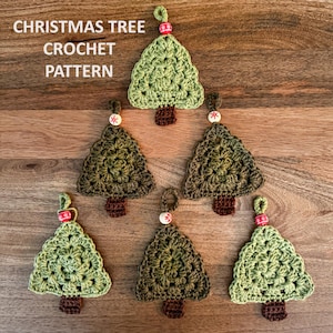 Haakpatroon voor een kerstboom, haakpatroon voor een kerstornament, eenvoudig kerstdecoratie-PDF