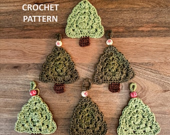 Christmas Tree Crochet Pattern, Crochet Ornament Pattern, Easy Holiday Decor PDF