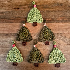 Holiday Tree Crochet Pattern, DIY Christmas Ornament & Garland, Rustic Winter Decor, Beginner-Friendly Crochet, Easy Xmas Craft, PDF