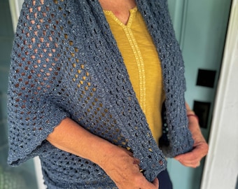 Easy pattern Crochet Shawl, Boho Wrap with Fringe Edging,  Women’s Poncho Pattern, Cozy Wrap, Beginner Friendly PDF, Modern Scarf Crochet