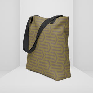 Patterned Polyester Tote Bag: Stylish Shopping Bag
