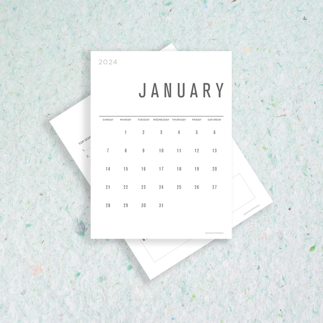 2024 Printable Calendar Do to Journal Printerfriendly Etsy