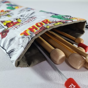 Estuches para agujas Porta agujas de tejer Almacenamiento de agujas de tejer Organizador de agujas de tejer largo Estuche de viaje para agujas de tejer Suministros para tejer