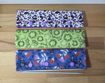 Paisley DPN Holder: Lined Knitting Needle Organizer