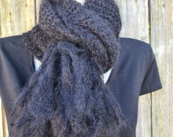 Mohair unisex scarf. Hand knitted scarf. scarves. Winter fashion accessories. clothing. Winter scarf. Mother's Day. father's day. men. women