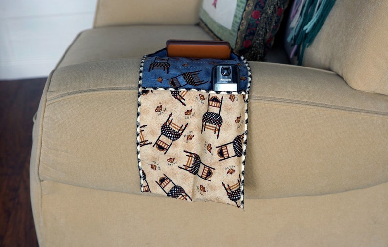 Arm Chair Caddy Cream With Blue Chairs And Teapots Design