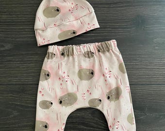 Organic Baby Harem Pant Set: Australian Wombat outfit