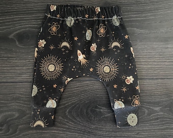 Pantalones orgánicos para bebé: Pantalones harem Luna y Estrellas