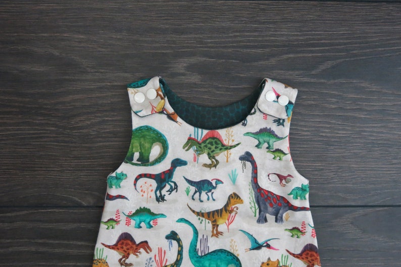 Baby harem romper organic baby clothes Dinosaur baby romper Dinosaur outfit unisex romper baby shower gift gender neutral baby